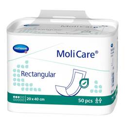 Abbildung: Molicare rectangular 3 Tropfen 20x40 cm 50 St, Beutel PZN 16011253