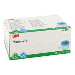 Abbildung: Micropore S Silikonrollenpflaster 2,5 cmx5 m 12 St, Pflaster PZN 16015512