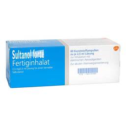 Abbildung: Sultanol forte Fertiginh.2,5 mg / 2,5 ml L.für e.Vern. 60 St, Lösung für einen Vernebler PZN 16015989