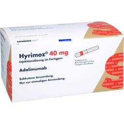 Abbildung: Hyrimoz 40 mg / 0,8 ml Injektionslösung im Fertigpen 6 St, Injektionslösung PZN 16018261