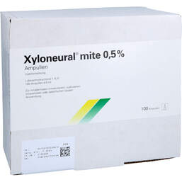 Abbildung: Xyloneural mite 0,5% Injektionslösung Ampulle 100X5 ml, Injektionslösung PZN 16020861