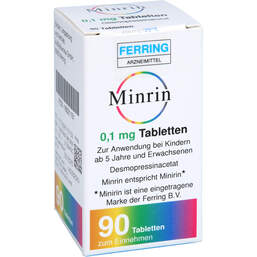 Abbildung: Minirin 0,1 mg Tabletten 90 St, Tabletten PZN 16021151