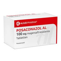 Abbildung: Posaconazol AL 100 mg magensaftresistent Tabletten 24 St, Tabletten magensaftresistent PZN 16022601