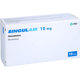 Abbildung: Singulair 10 mg Filmtabletten 100 St, Filmtabletten PZN 16023196
