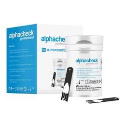 Abbildung: Alphacheck professional Blutzuckerteststreifen 50 St, Teststreifen PZN 16026881