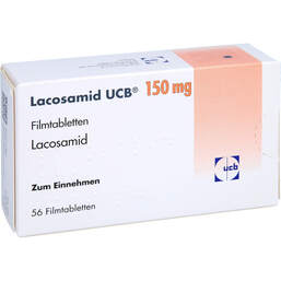 Abbildung: Lacosamid Ucb 150 mg Filmtabletten 56 St, Filmtabletten PZN 16031764