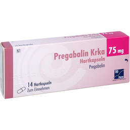Abbildung: Pregabalin Krka 75 mg Hartkapseln 14 St, Hartkapseln PZN 16031899