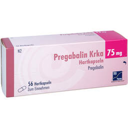 Abbildung: Pregabalin Krka 75 mg Hartkapseln 56 St, Hartkapseln PZN 16031907