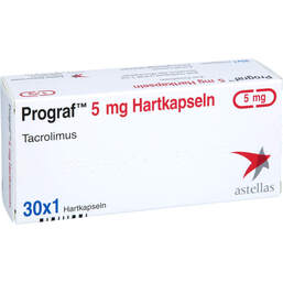 Abbildung: Prograf 5 mg Hartkapseln 30 St, Hartkapseln PZN 16037620