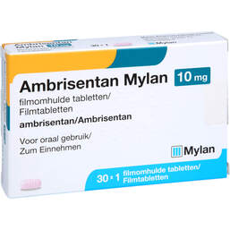 Abbildung: Ambrisentan Mylan 10 mg Filmtabletten 30 St, Filmtabletten PZN 16042259
