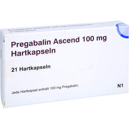 Abbildung: Pregabalin Ascend 100 mg Hartkapseln 21 St, Hartkapseln PZN 16042354