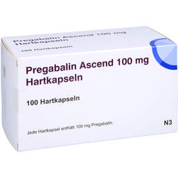 Abbildung: Pregabalin Ascend 100 mg Hartkapseln 100 St, Hartkapseln PZN 16042408