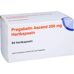 Abbildung: Pregabalin Ascend 200 mg Hartkapseln 84 St, Hartkapseln PZN 16042472