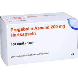 Abbildung: Pregabalin Ascend 200 mg Hartkapseln 100 St, Hartkapseln PZN 16042489