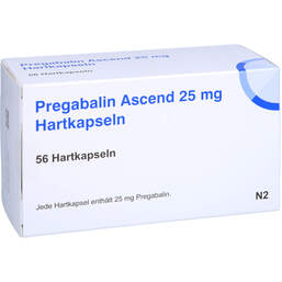 Abbildung: Pregabalin Ascend 25 mg Hartkapseln 56 St, Hartkapseln PZN 16042532