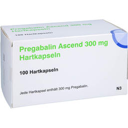 Abbildung: Pregabalin Ascend 300 mg Hartkapseln 100 St, Hartkapseln PZN 16042578