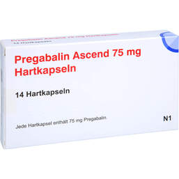 Abbildung: Pregabalin Ascend 75 mg Hartkapseln 14 St, Hartkapseln PZN 16042615