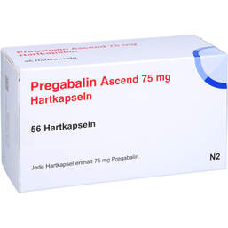 Abbildung: Pregabalin Ascend 75 mg Hartkapseln 56 St, Hartkapseln PZN 16042621