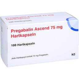 Abbildung: Pregabalin Ascend 75 mg Hartkapseln 100 St, Hartkapseln PZN 16042638