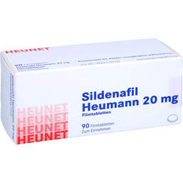 Abbildung: Sildenafil Heumann 20 mg Filmtabletten Heunet 90 St, Filmtabletten PZN 16060263