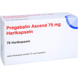 Abbildung: Pregabalin Ascend 75 mg Hartkapseln 70 St, Hartkapseln PZN 16060903