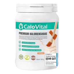 Abbildung: Calovital Premium Kalorienshake Karamell Pulver Pulver, 500 g PZN 16061222