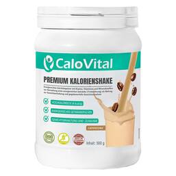 Abbildung: Calovital Premium Kalorienshake Cappucino Pulver Pulver, 500 g PZN 16061251