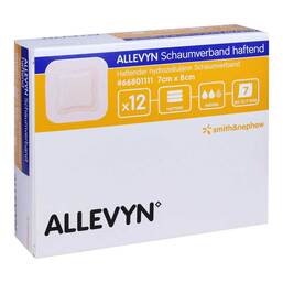 Abbildung: Allevyn Schaumverband 7x8 cm haftend 12 St, Verband PZN 16082721