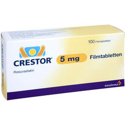 Abbildung: Crestor 5 mg Filmtabletten 100 St, Filmtabletten PZN 16085151