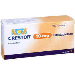 Abbildung: Crestor 10 mg Filmtabletten 100 St, Filmtabletten PZN 16085168