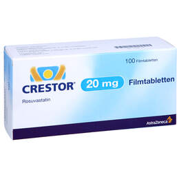 Abbildung: Crestor 20 mg Filmtabletten 100 St, Filmtabletten PZN 16085174