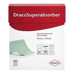 Abbildung: Dracosuperabsorber 10x10 cm Wundauflage 10 St, Verband PZN 16086423
