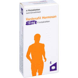 Abbildung: Vardenafil Hormosan 10 mg Filmtabletten 4 St, Filmtabletten PZN 16120491
