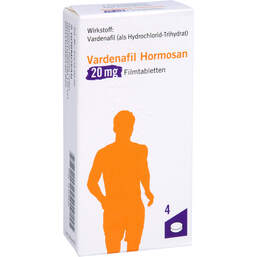 Abbildung: Vardenafil Hormosan 20 mg Filmtabletten 4 St, Filmtabletten PZN 16120539