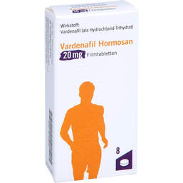Abbildung: Vardenafil Hormosan 20 mg Filmtabletten 8 St, Filmtabletten PZN 16120545