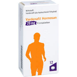 Abbildung: Vardenafil Hormosan 20 mg Filmtabletten 12 St, Filmtabletten PZN 16120551