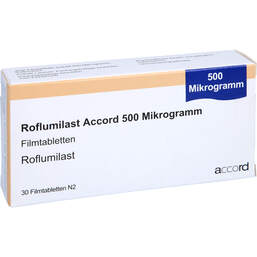 Abbildung: Roflumilast Accord 500 Mikrogramm Filmtabletten 30 St, Filmtabletten PZN 16120657