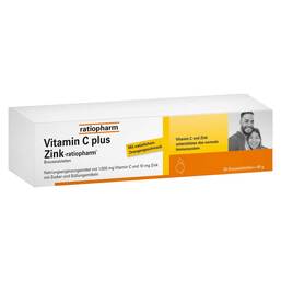 Abbildung: Vitamin C Plus Zink-ratiopharm Brausetabletten 20 St, Brausetabletten PZN 16120924