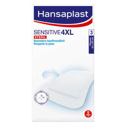 Abbildung: Hansaplast Sensitive 4XL steriler Wundverband 10x20cm Verband, 3 St PZN 16121154