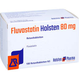 Abbildung: Fluvastatin Holsten 80 mg Retardtabletten 100 St, Retard-Tabletten PZN 16121160