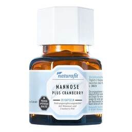 Abbildung: Naturafit Mannose plus Cranberry Kapseln 20 St, Kapseln PZN 16122366