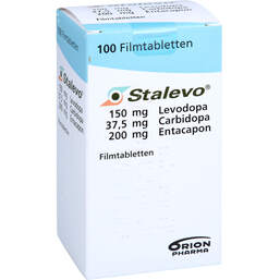 Abbildung: Stalevo 150 mg / 37,5 mg / 200 mg Filmtabletten 100 St, Filmtabletten PZN 16124046