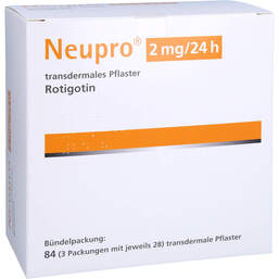 Abbildung: Neupro 2 mg / 24 h transdermale Pflaster 84 St, Pflaster transdermal PZN 16124052