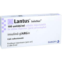 Abbildung: Lantus 100 E / ml Solostar Injektionslösung in einem Fertigpen 5X3 ml, Injektionslösung PZN 16127004