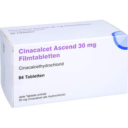 Abbildung: Cinacalcet Ascend 30 mg Filmtabletten 84 St, Filmtabletten PZN 16127300