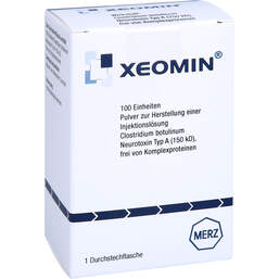 Abbildung: Xeomin 100 LD50 Einheiten Pulver zur Herstellung einer Injektionslösung  1 St, Pulver zur Herstellung einer Injektionslösung PZN 16134085