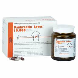Abbildung: Pankreatin Laves 10.000 Ph.Eur.-Einh.magensaftresistent Hartkapseln Magensaftresistente Hartkapseln, 200 St PZN 16134814