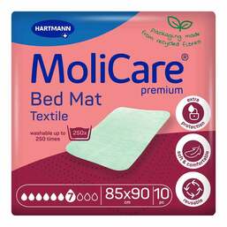 Abbildung: Molicare Premium Bed Mat Textile 7 Tropfen 85x90cm 10 St PZN 16137014