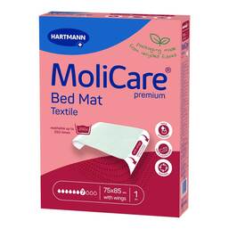Abbildung: Molicare Premium Bed Mat Texttile 7 Tropfen mit Flügeln in Größe 75x85cm 1 St PZN 16137043