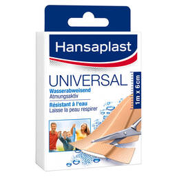 Abbildung: Hansaplast Universal Pflaster waterres.6 cmx1 m Pflaster, 1 St PZN 16138396